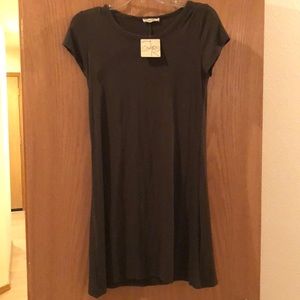 Olivia Roe olive flowy dress